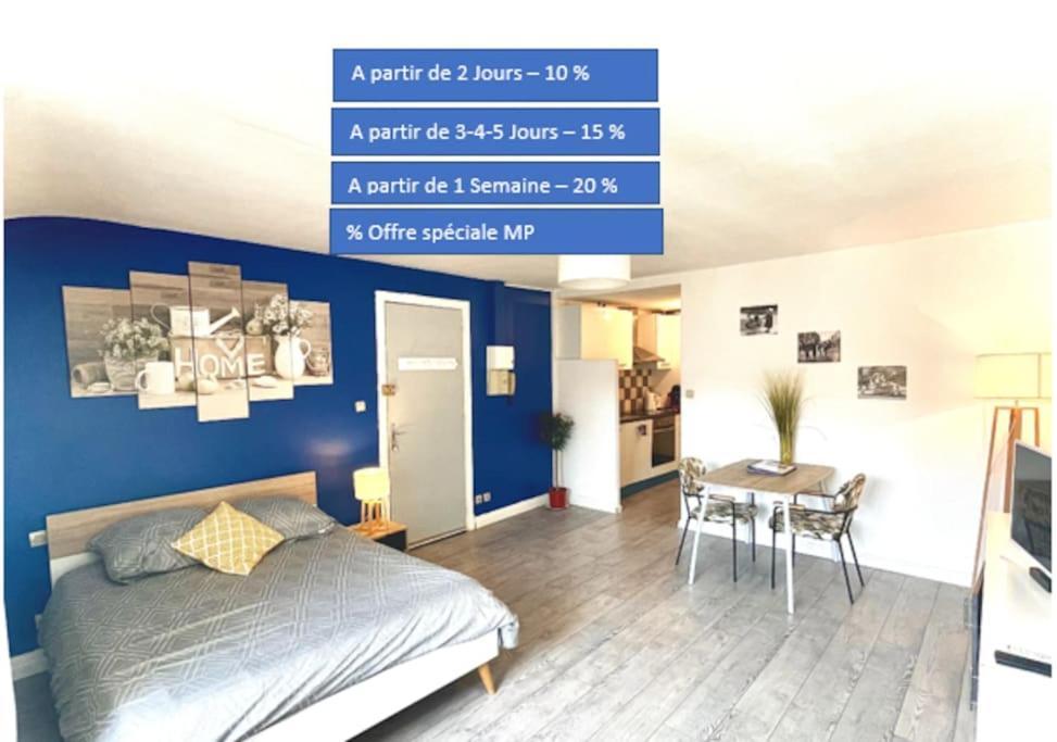 Appartement Entier Moissac Centre 30 M2 Calme Avec Cour Interieure Pour Velos A 50M Du Marche De Moissac Exterior foto